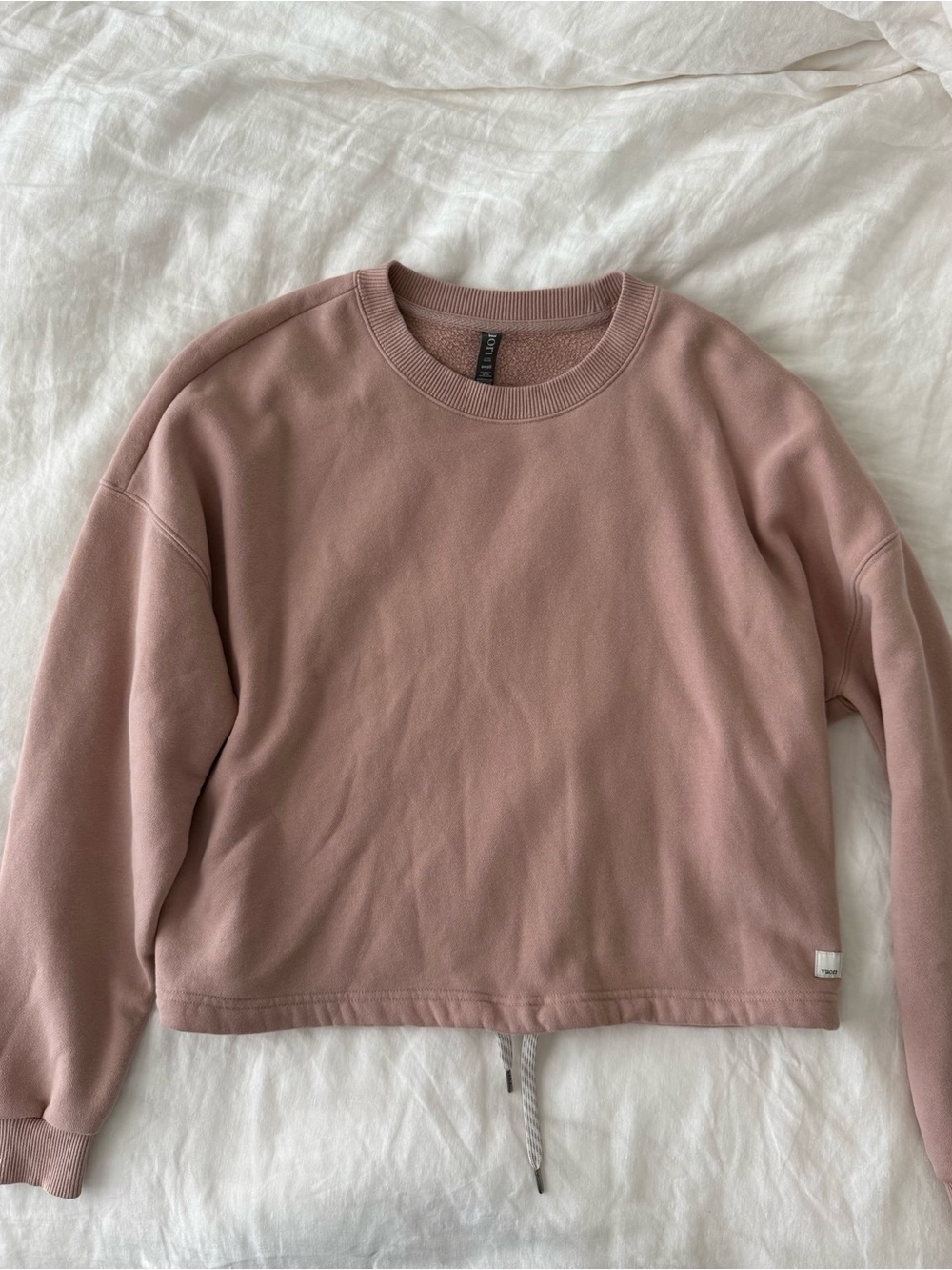 Vuori Dusty Rose Cropped Crewneck Sweatshirt